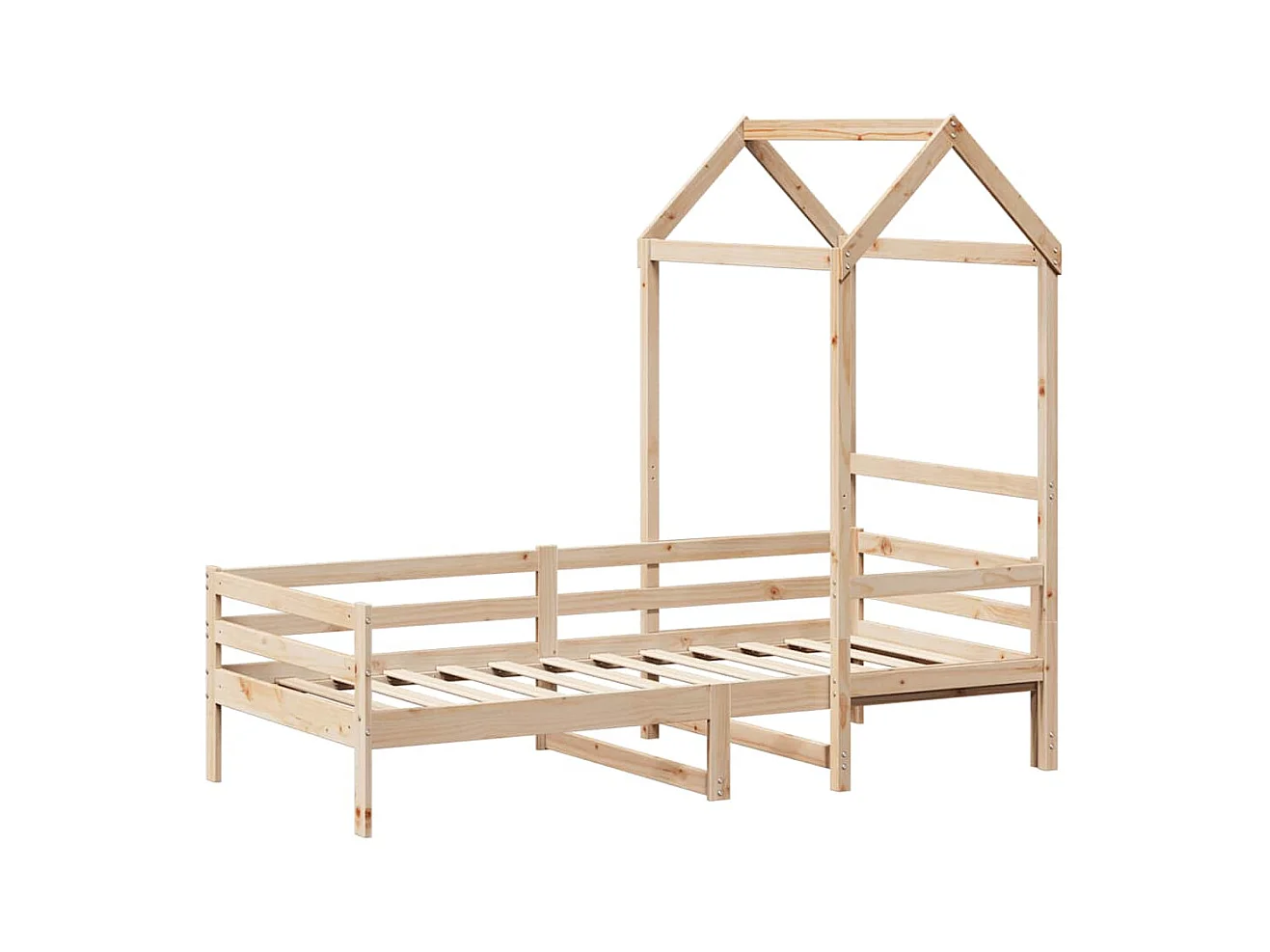 Lit de jour avec toit sans matelas 80x200 cm bois massif