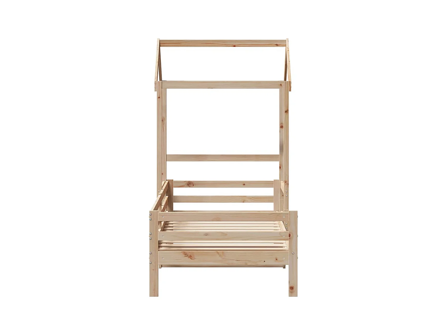 Lit de jour avec toit sans matelas 80x200 cm bois massif
