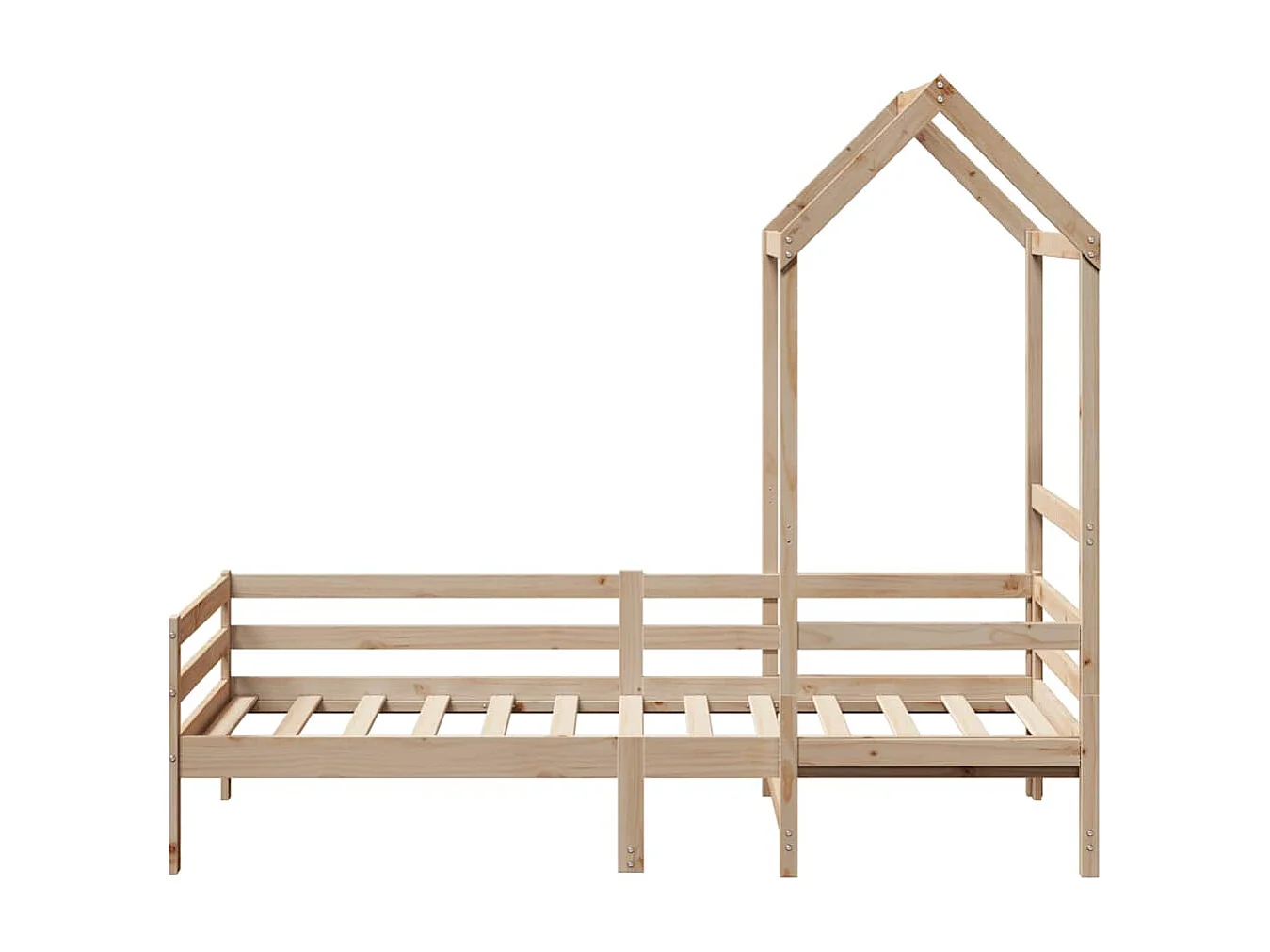 Lit de jour avec toit sans matelas 80x200 cm bois massif