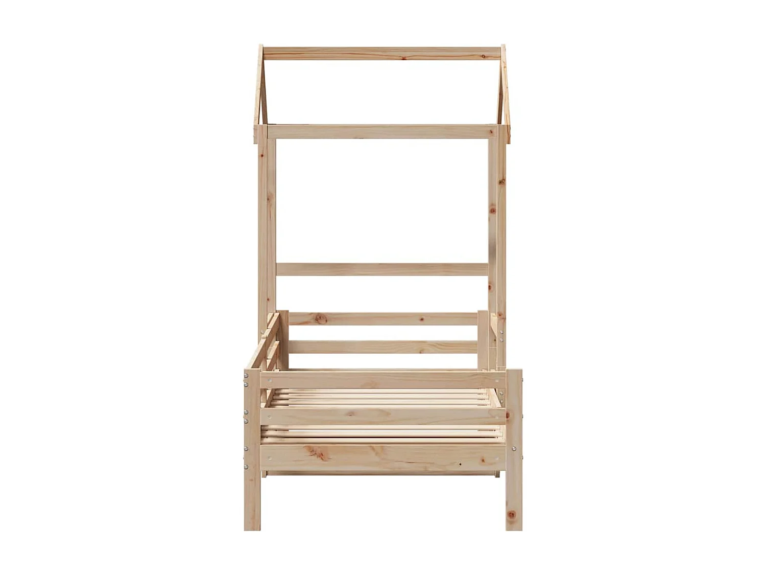 Lit de jour avec toit sans matelas 80x200 cm bois massif