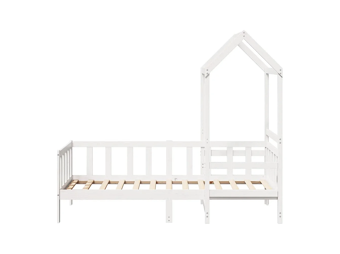 Ensemble de lit de jour et de banc et toit sans matelas blanc