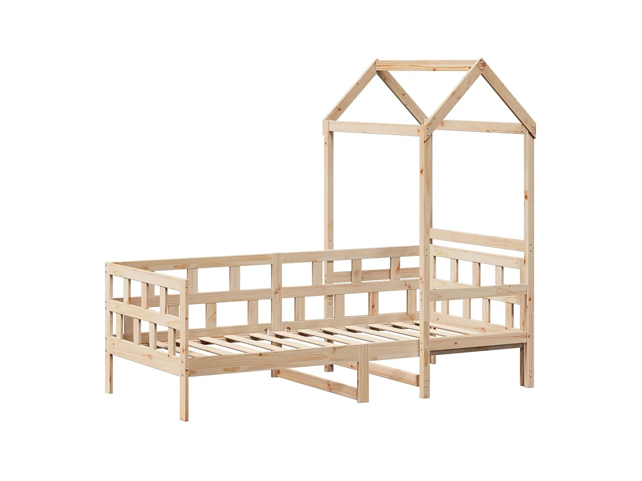 Lit de jour avec toit sans matelas 80x200 cm bois massif