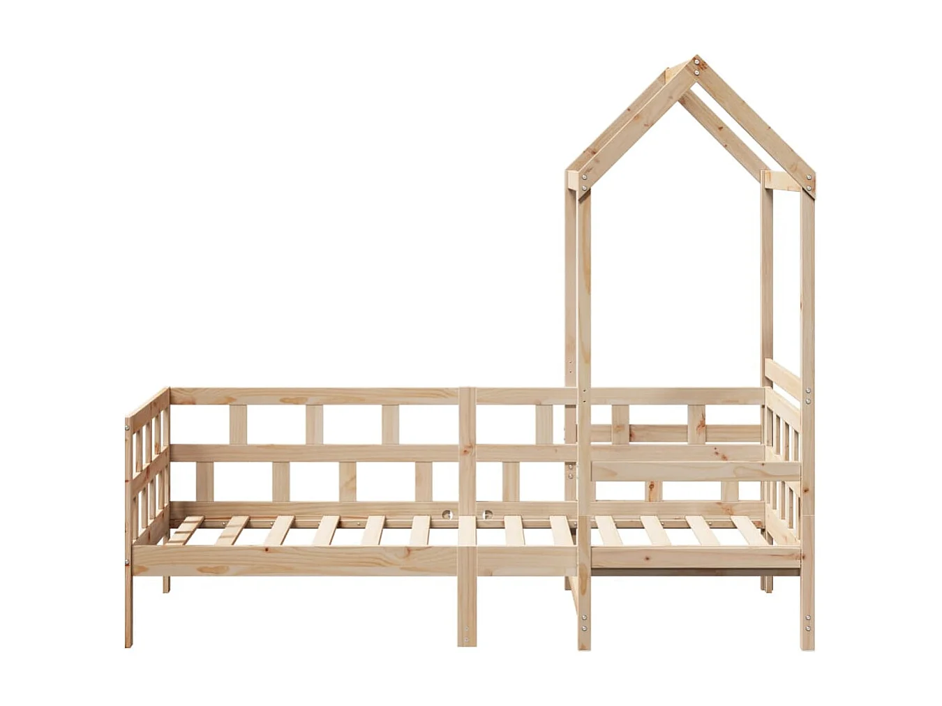 Lit de jour avec toit sans matelas 80x200 cm bois massif