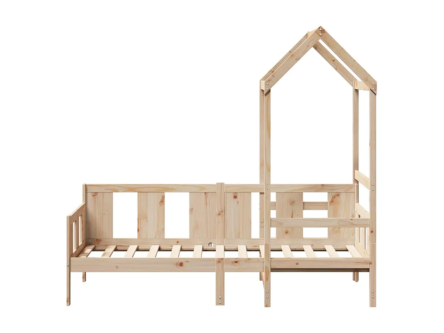 Lit de jour avec toit sans matelas 80x200 cm bois massif