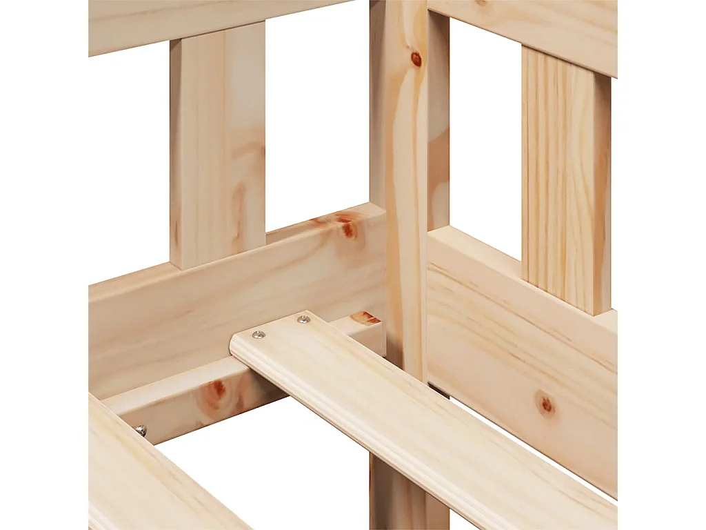 Sofá cama con cajones madera maciza de pino 90x190 cm