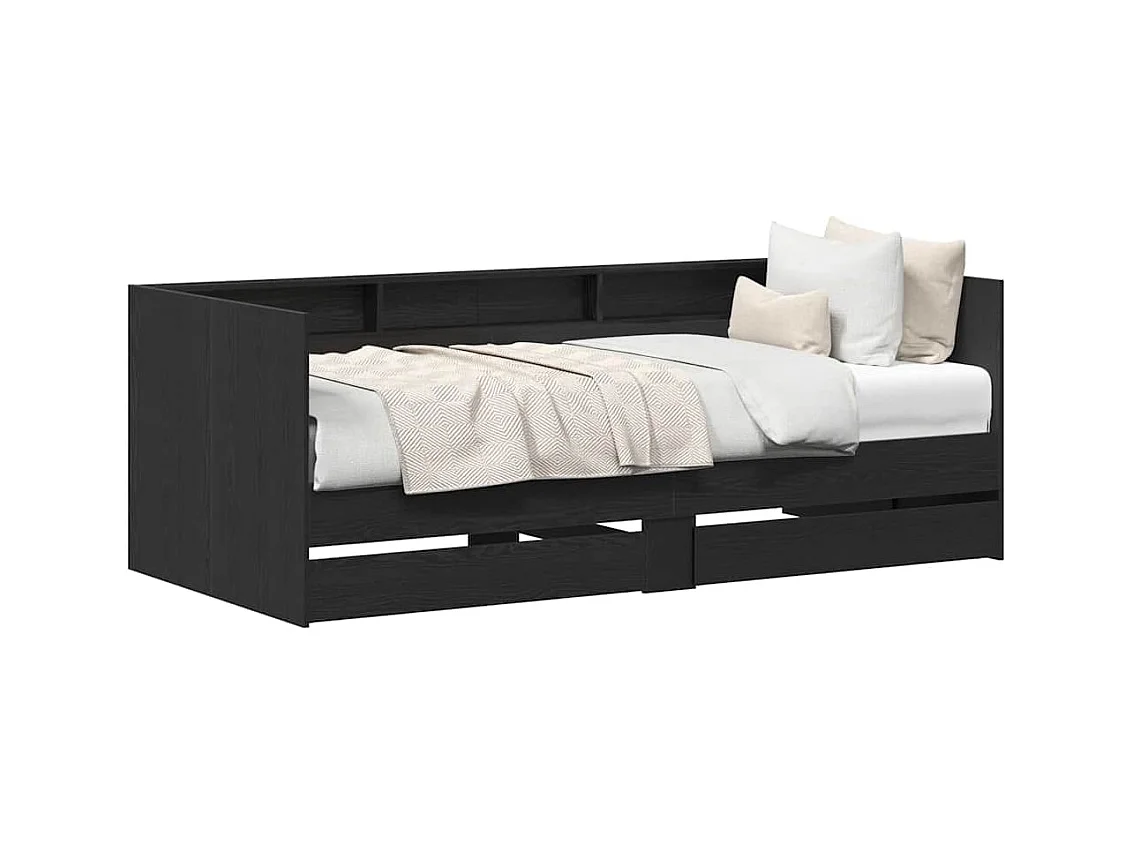 Lit de jour Gris 90 x 200 cm Bois d'ingénierie