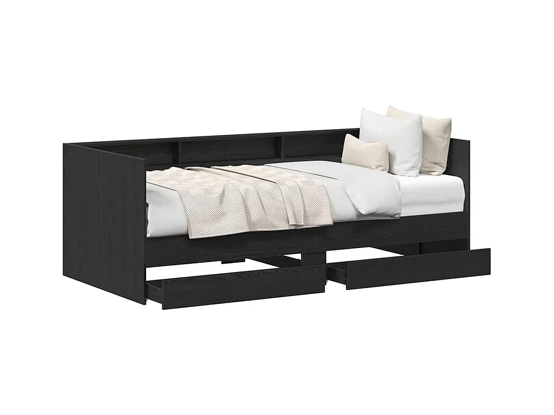 Lit de jour Gris 90 x 200 cm Bois d'ingénierie