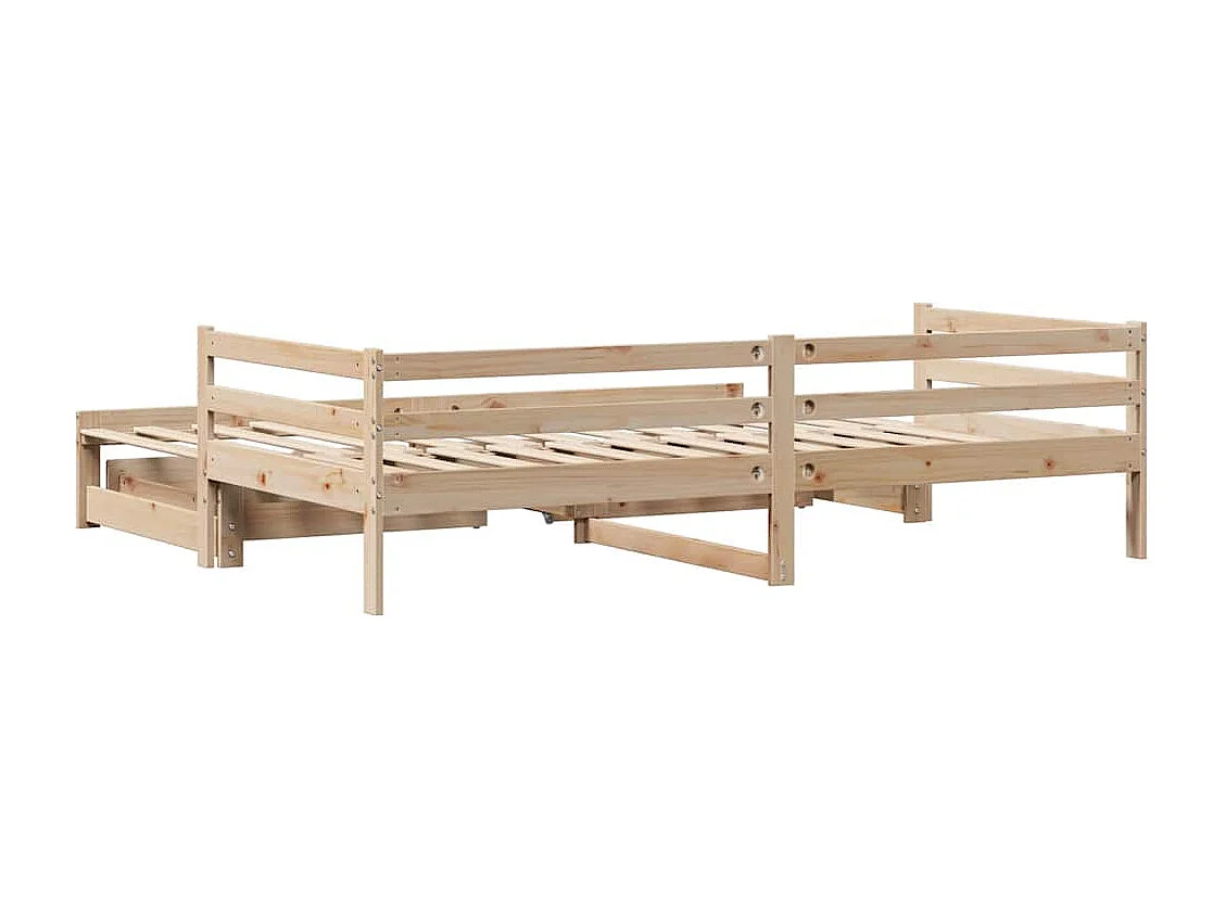 Lit de jour avec tiroirs sans matelas 90x200 cm bois massif