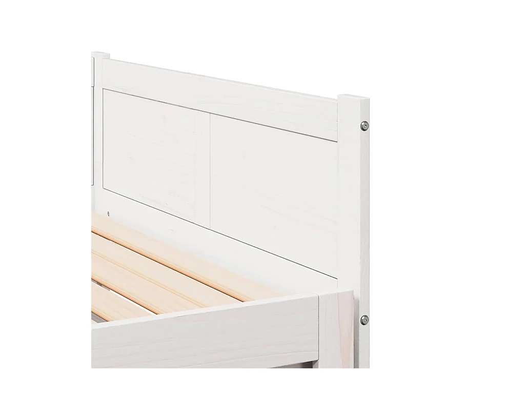 Lit Pull-out de Jour Blanc 180 x 200 cm Bois massif en pin