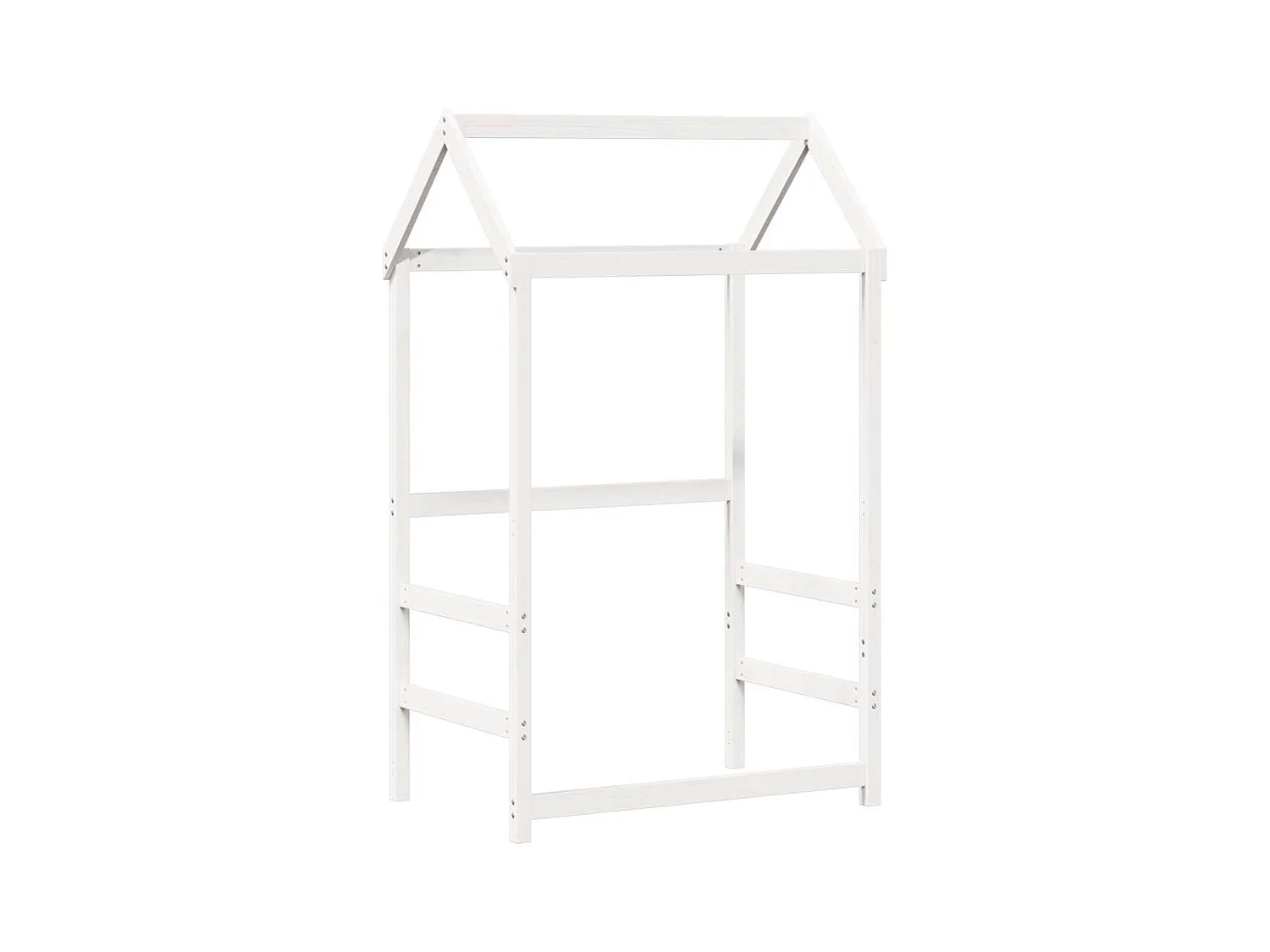 Lit de jour avec toit sans matelas blanc 80x200 cm bois massif