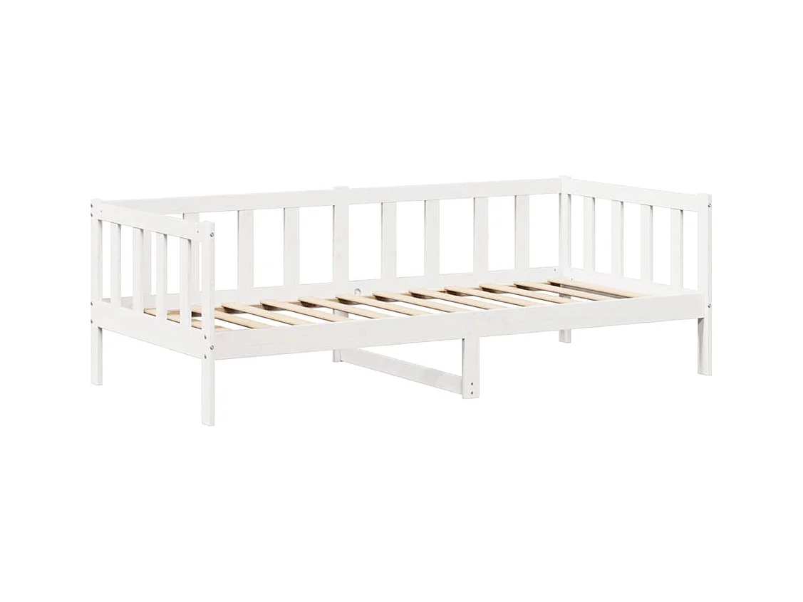 Lit de jour avec toit sans matelas blanc 80x200 cm bois massif