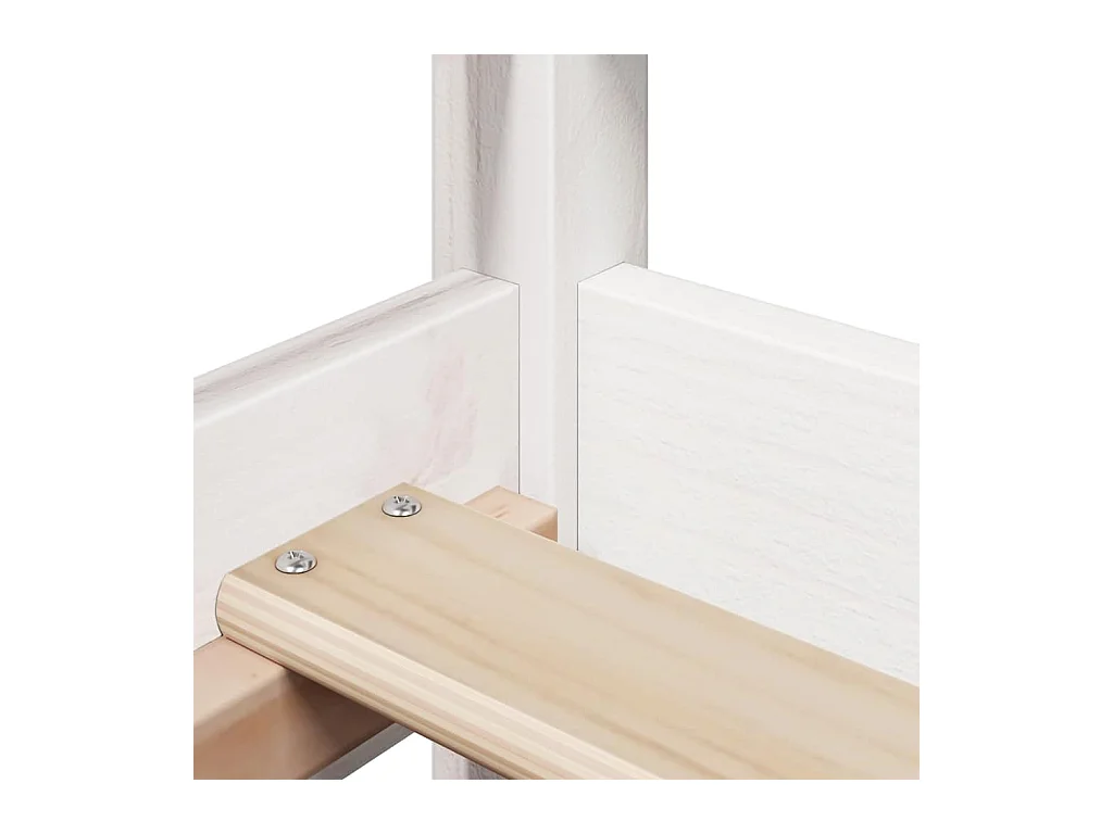 Lit de jour avec toit sans matelas blanc 80x200 cm bois massif