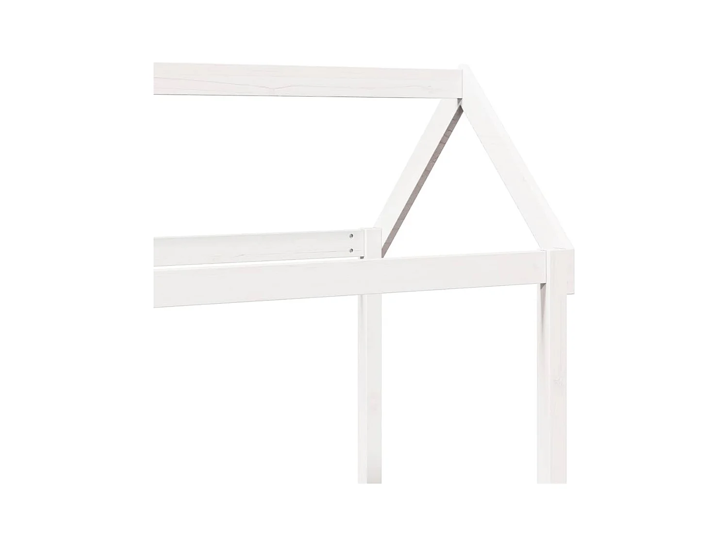 Lit de jour avec toit sans matelas blanc 80x200 cm bois massif