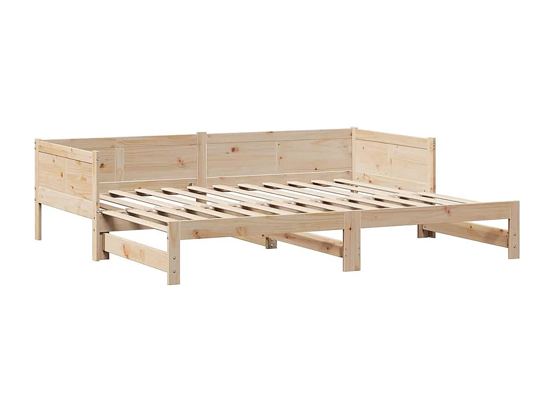 Lit de jour avec gigogne et tiroirs sans matelas 90x190 cm