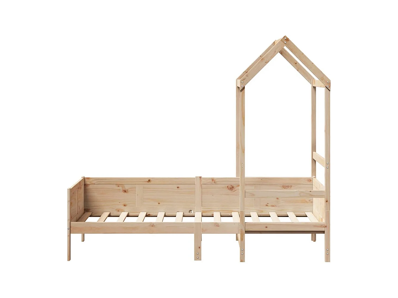 Lit de jour avec toit sans matelas 80x200 cm bois massif