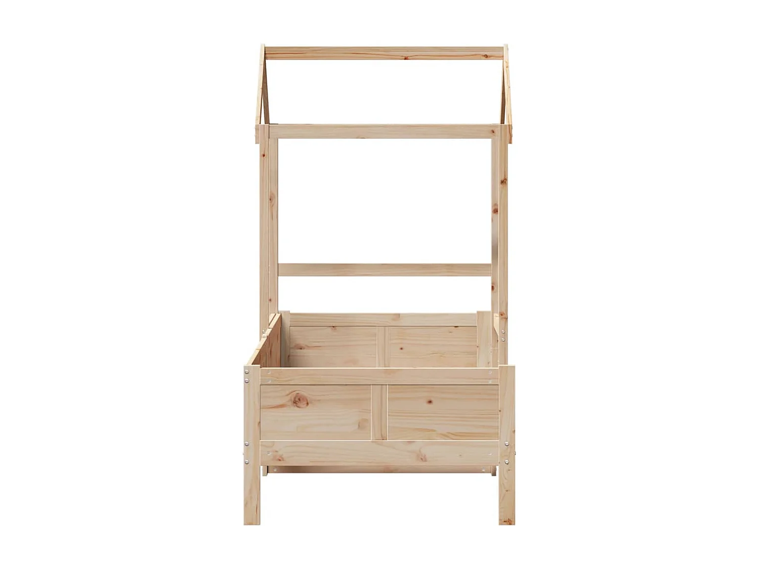 Lit de jour avec toit sans matelas 80x200 cm bois massif