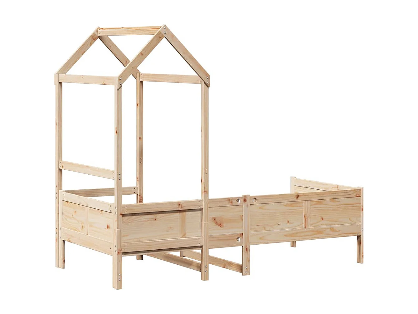 Lit de jour avec toit sans matelas 80x200 cm bois massif
