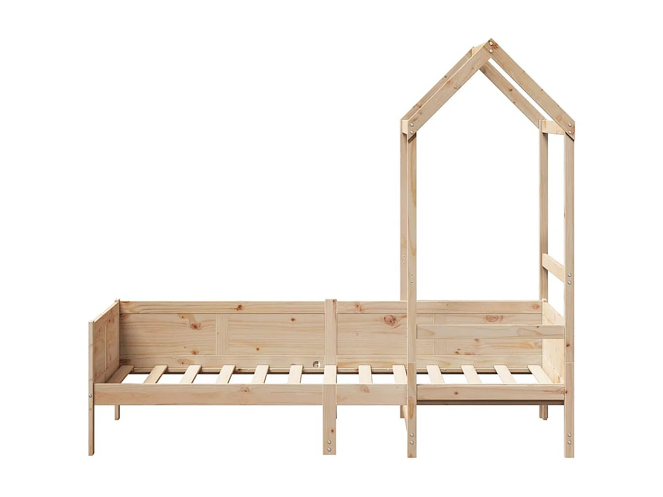 Lit de jour avec toit sans matelas 80x200 cm bois massif