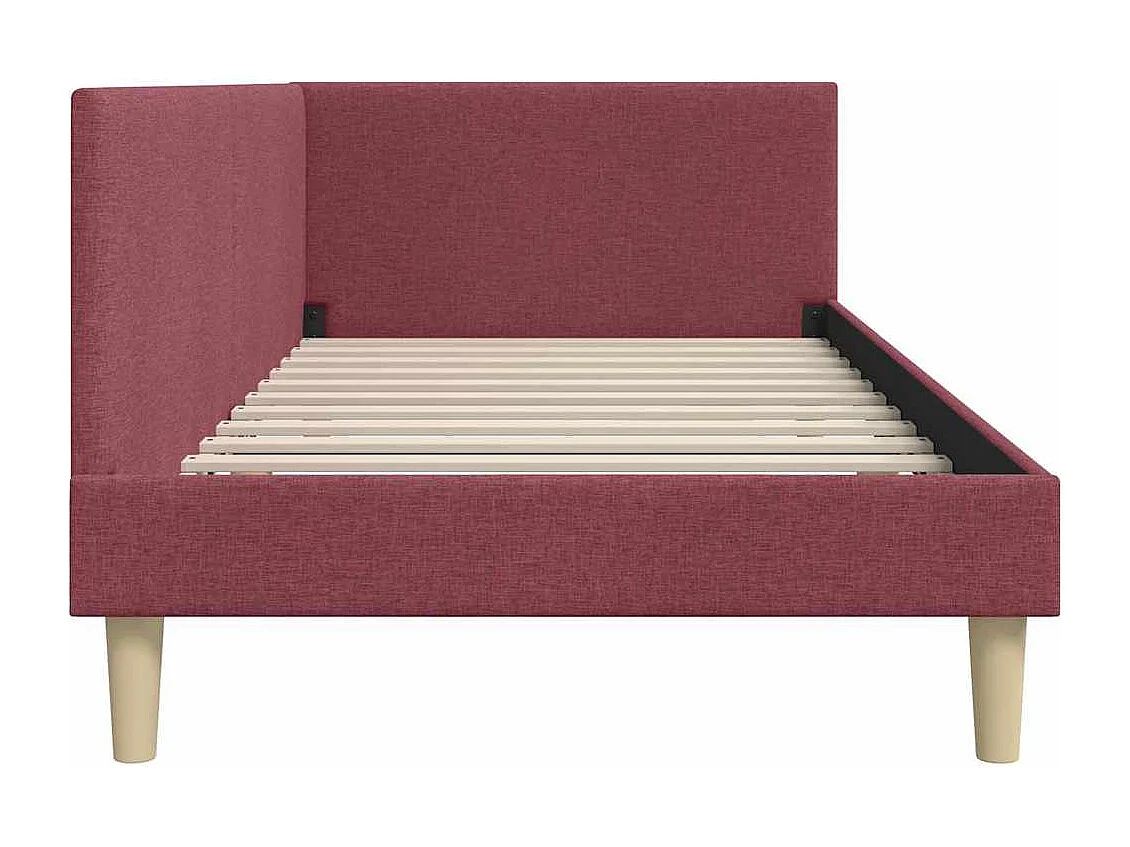 Cadre de lit d'angle Autre Rouge bordeaux 100 x 200 cm