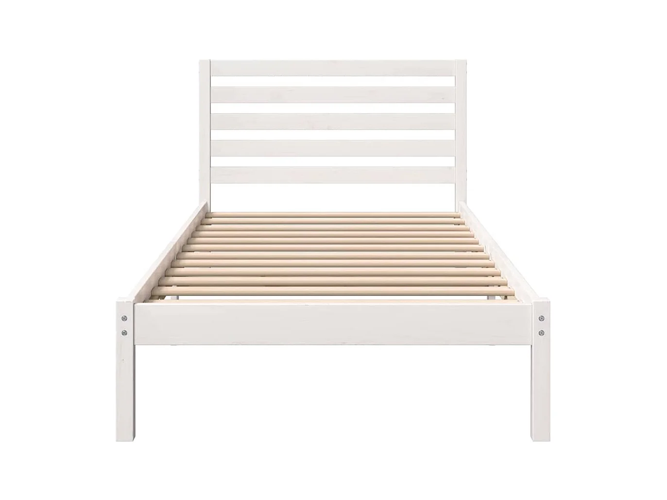 Estrutura da Cama Branco 75 x 190 cm Madeira de pinho maciça