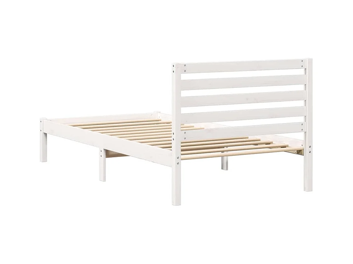 Estrutura da Cama Branco 75 x 190 cm Madeira de pinho maciça