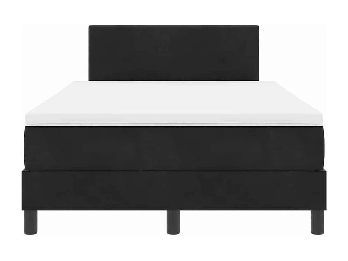Cadre de lit avec matelas Noir 120 x 190 cm Velours
