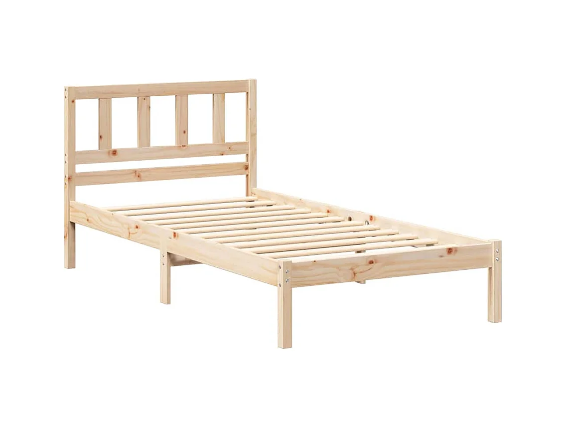 Cadre de lit Marron 90 x 190 cm Bois massif en pin