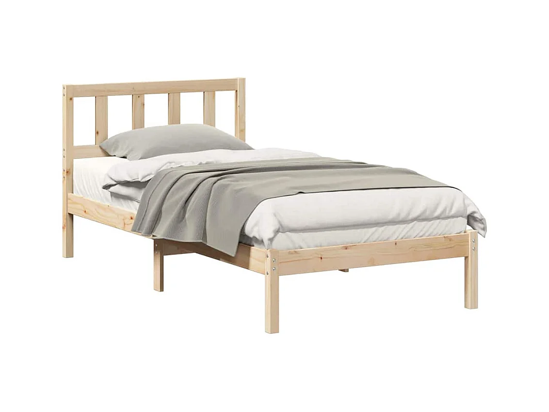 Cadre de lit Marron 90 x 190 cm Bois massif en pin