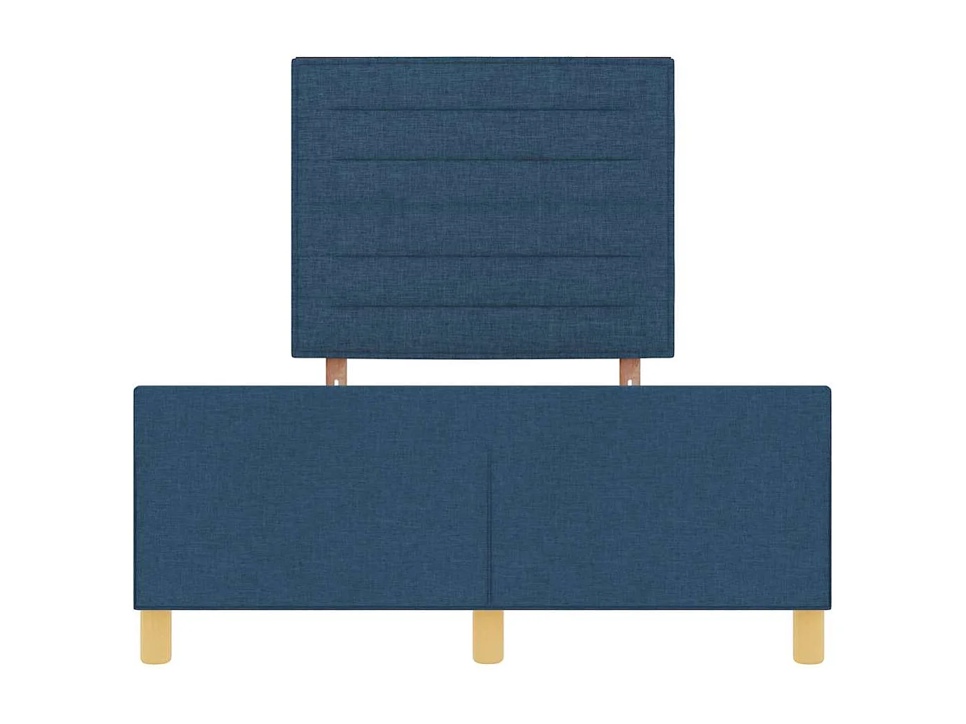 Bedframe met hoofdeinde Blauw 120 x 200 cm Stof