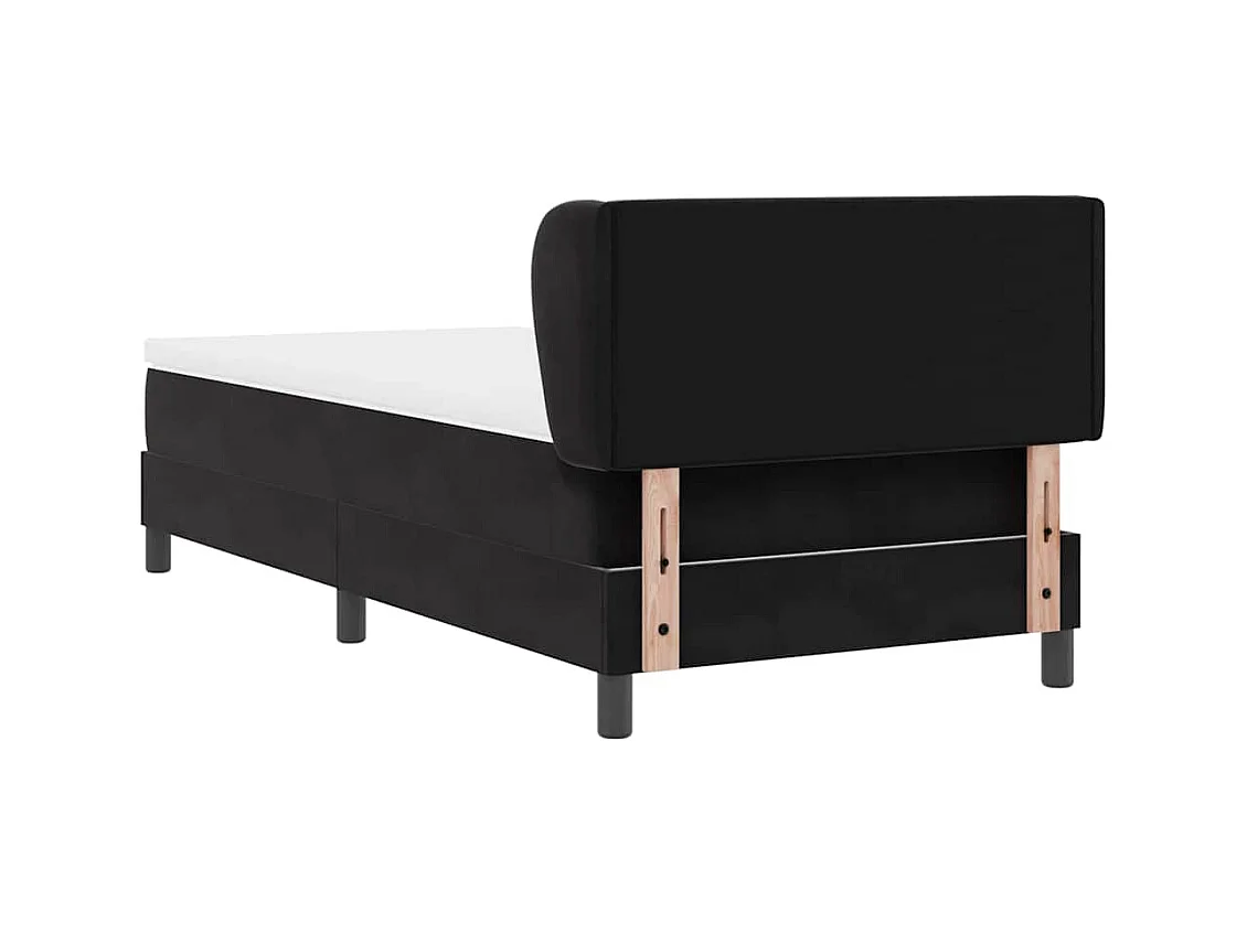 Cama con Somier y Colchón Gris Oscuro 80x200 cm Terciopelo