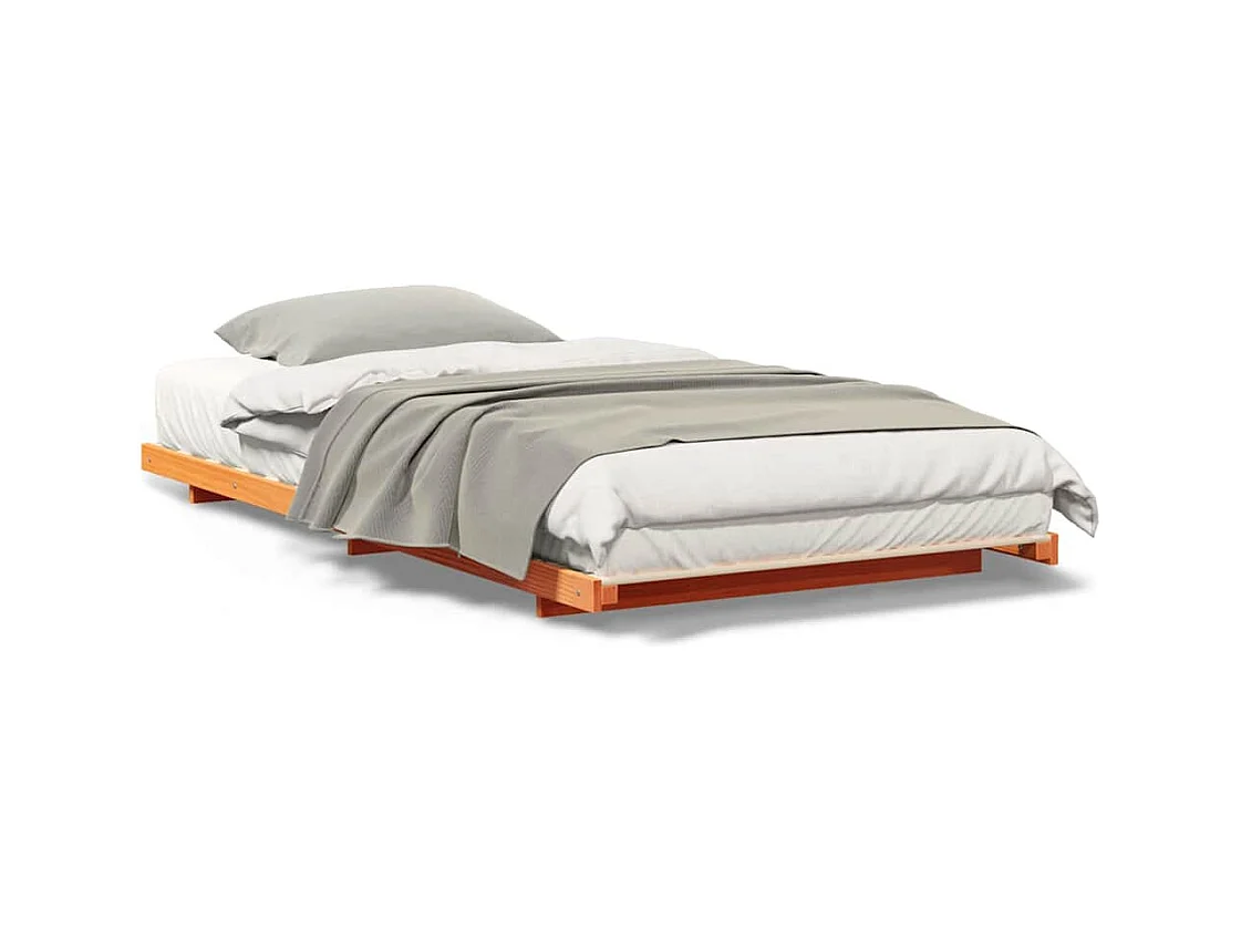 Estructura de cama Marrón cera 90 x 220 cm