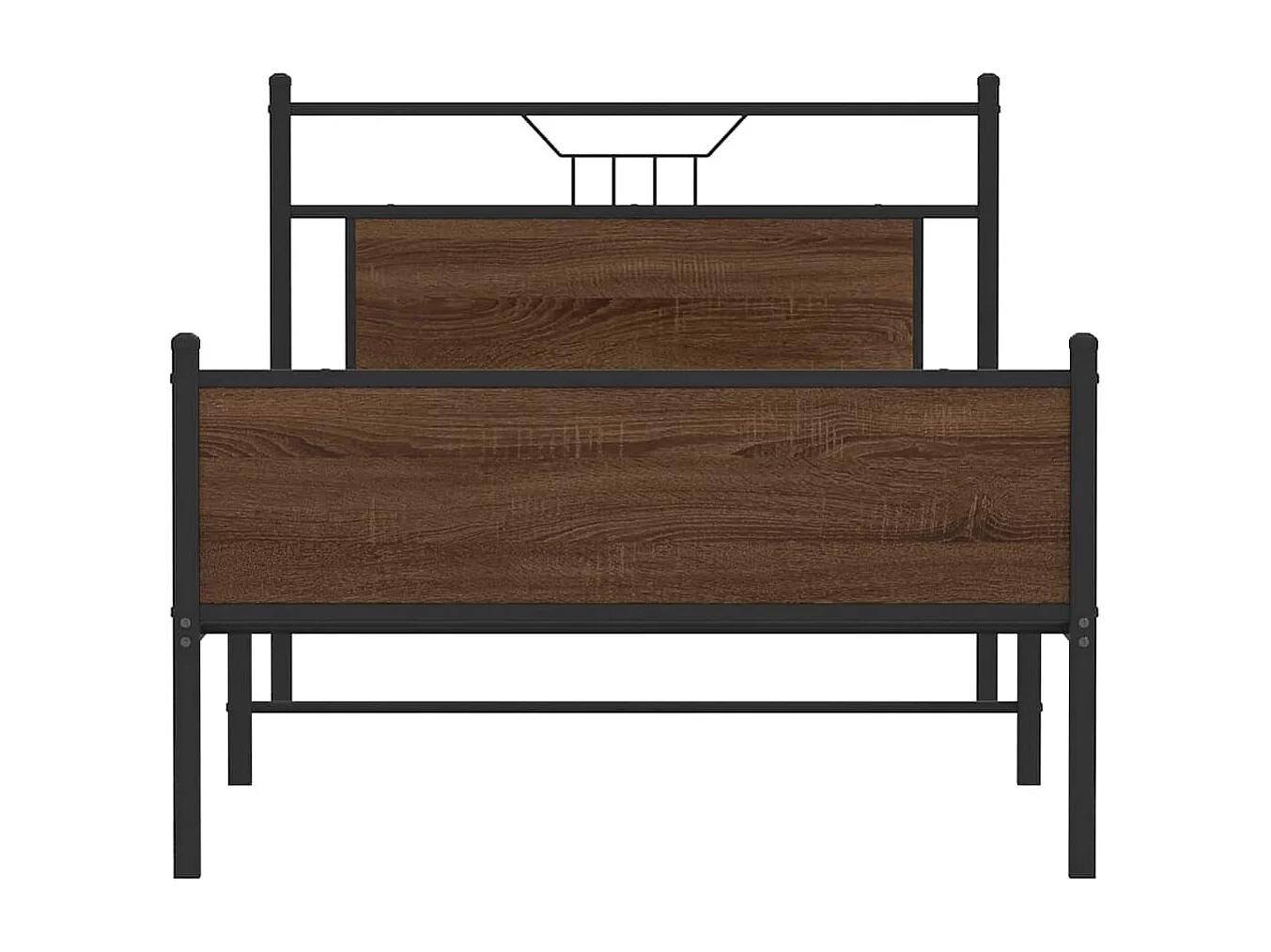 Cadre de lit sans matelas chêne marron 100x190 cm