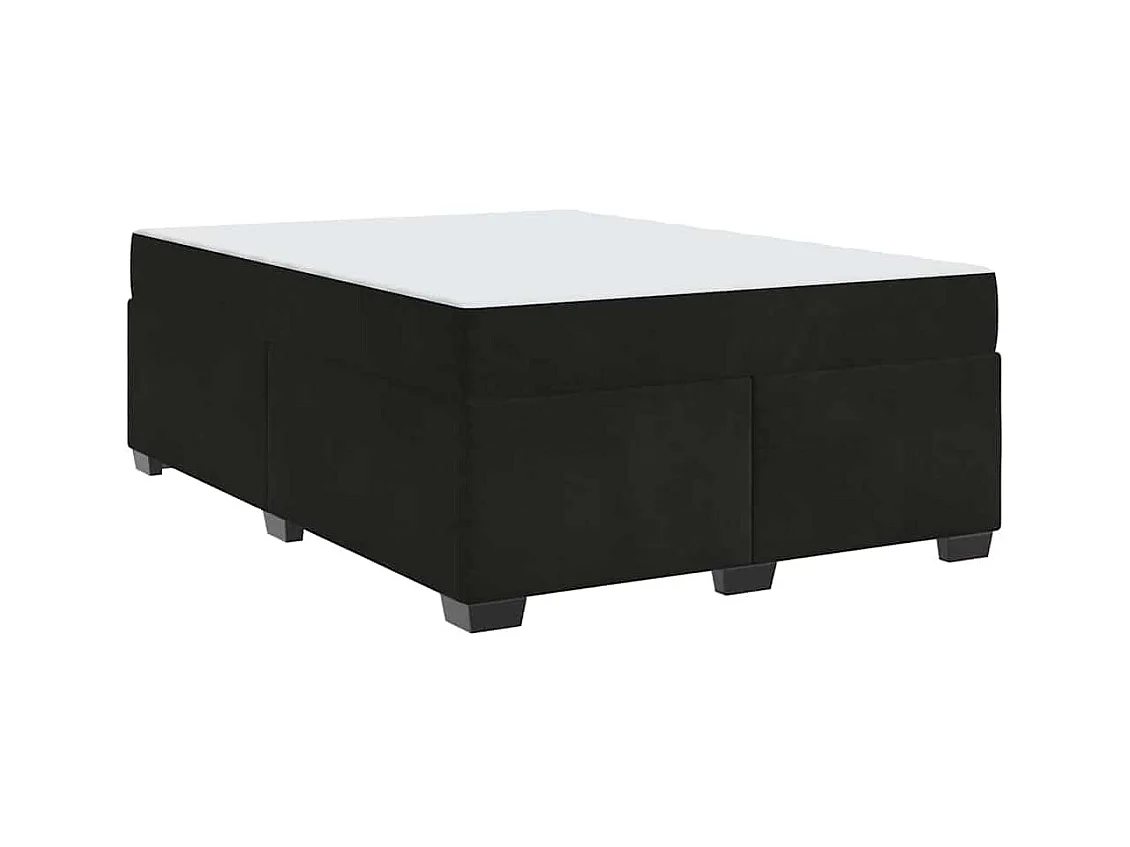 Cadre de lit avec matelas Noir 160 x 200 cm Velours