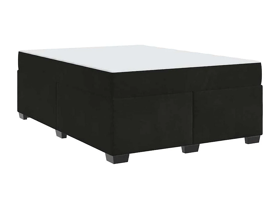 Cadre de lit avec matelas Noir 160 x 200 cm Velours
