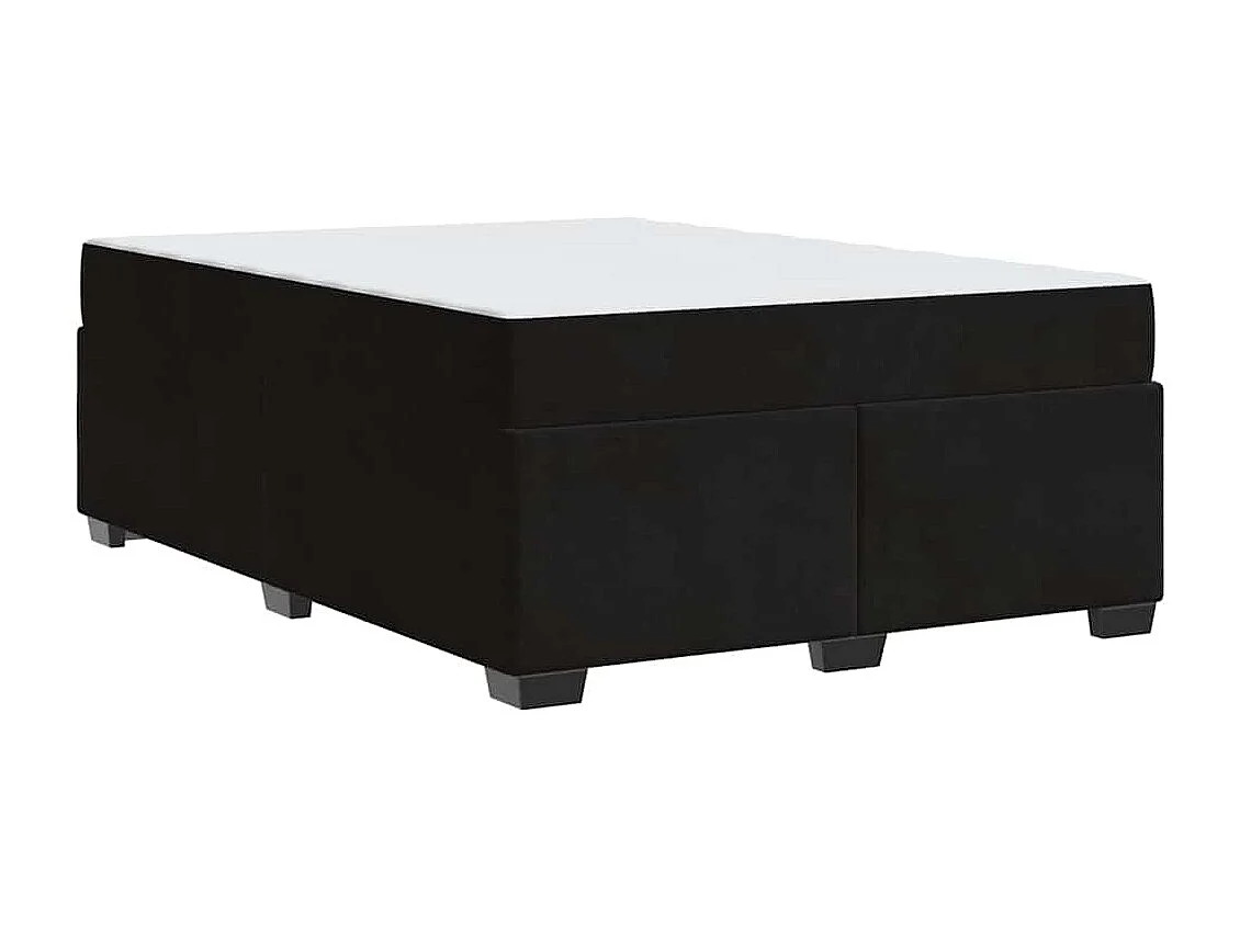 Cadre de lit avec matelas Noir 160 x 200 cm Velours