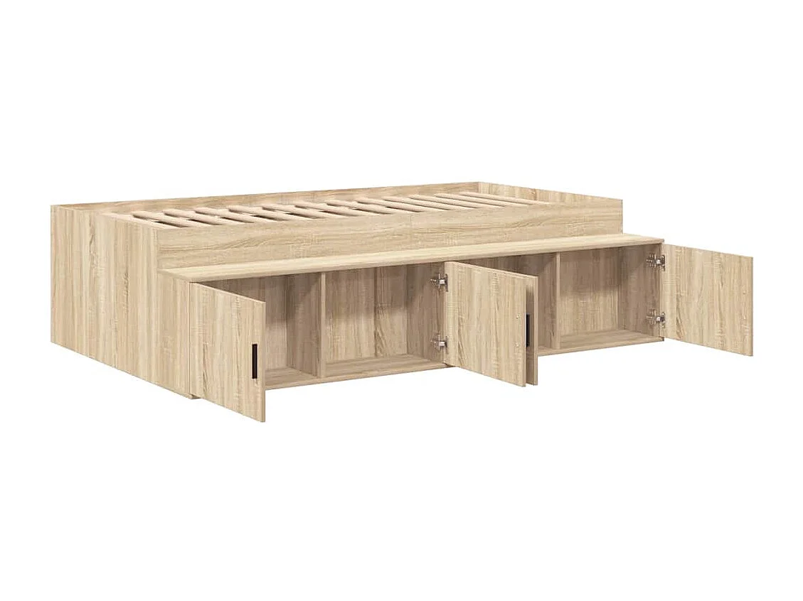 Estrado de cama com arrumação Carvalho sonoma 100 x 200 cm