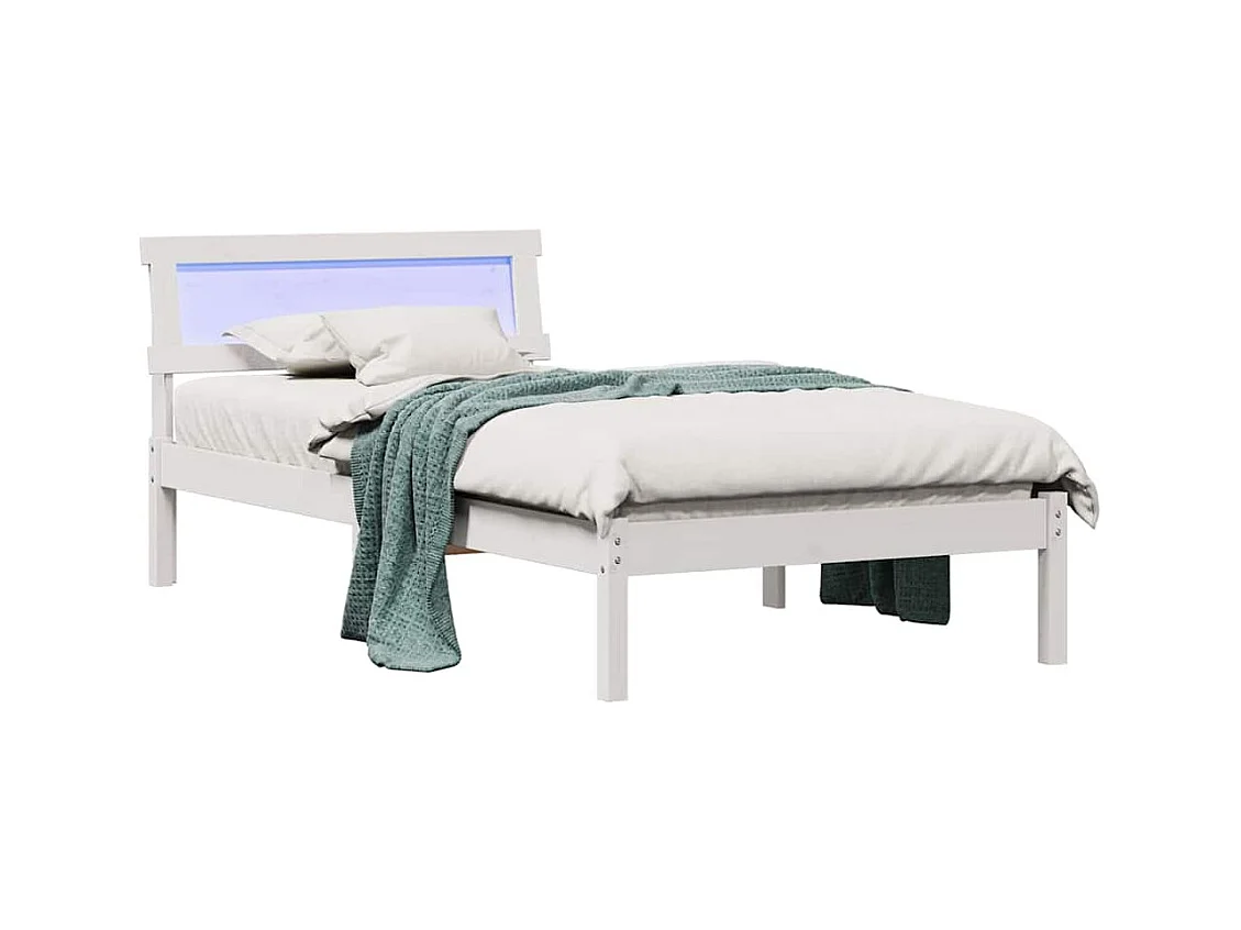 Estructura de cama 90 x 190 cm Madera maciza de pino