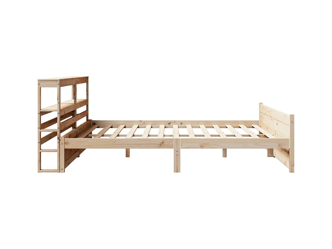 Cadre de lit avec tête de lit sans matelas 200x200 cm