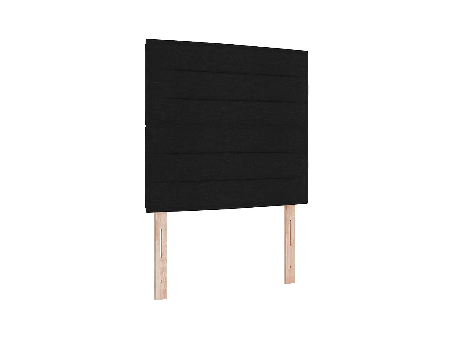 Cadre de lit avec matelas Noir 120 x 190 cm tissu