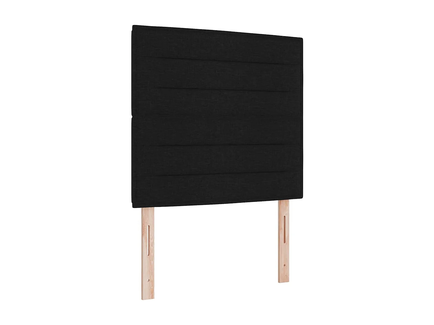 Cadre de lit avec matelas Noir 100 x 200 cm tissu