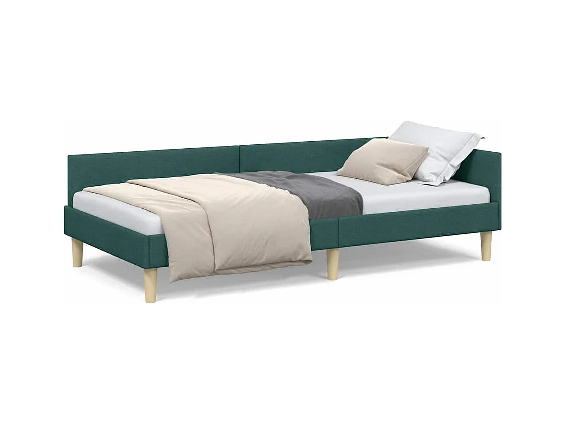 Cadre de lit d'angle Autre Vert foncé 90 x 200 cm