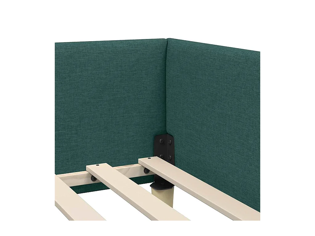 Cadre de lit d'angle Autre Vert foncé 90 x 200 cm