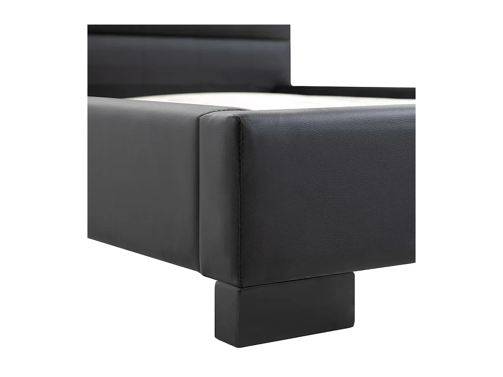 Bedframe kunstleer zwart 200x160 cm