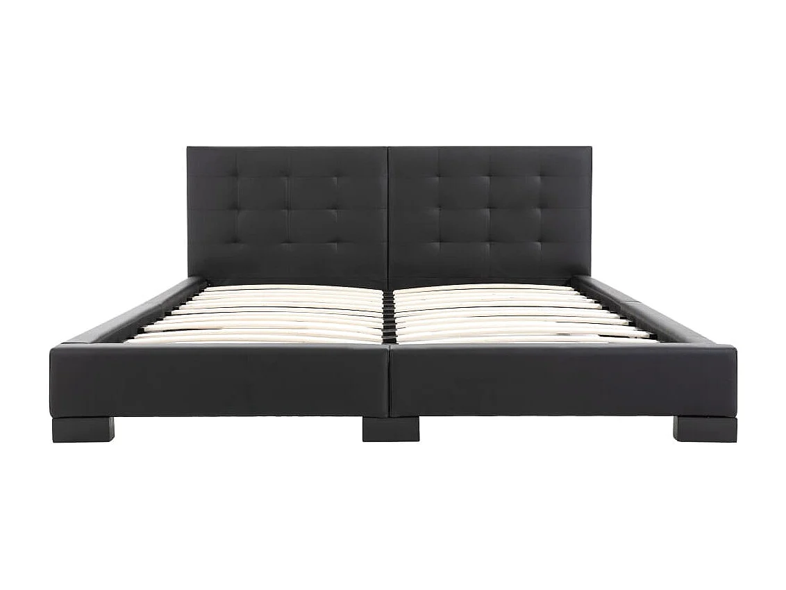 Cadre de lit Noir Similicuir 200 x 160 cm