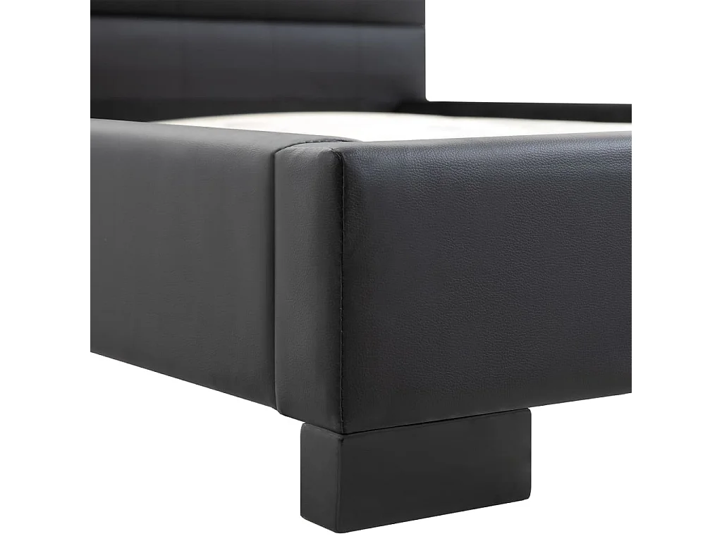 Cadre de lit Noir Similicuir 200 x 160 cm
