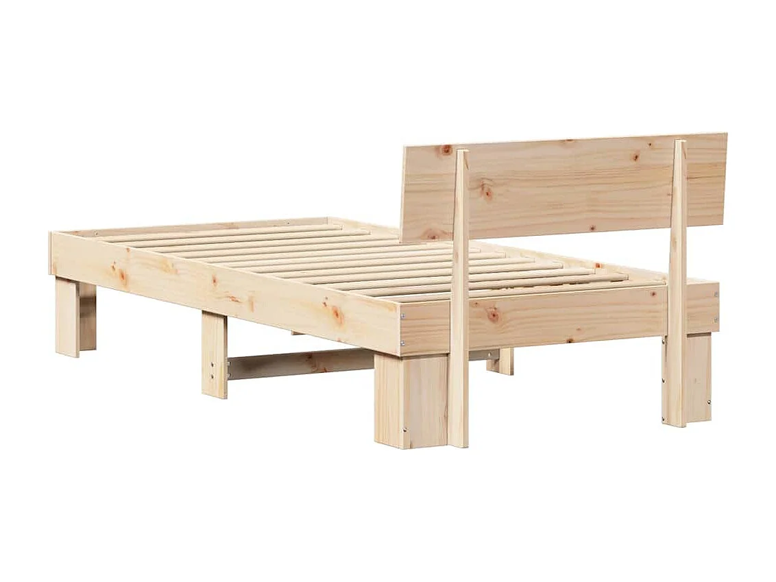 Estructura de cama Marrón 80 x 200 cm Madera maciza de pino