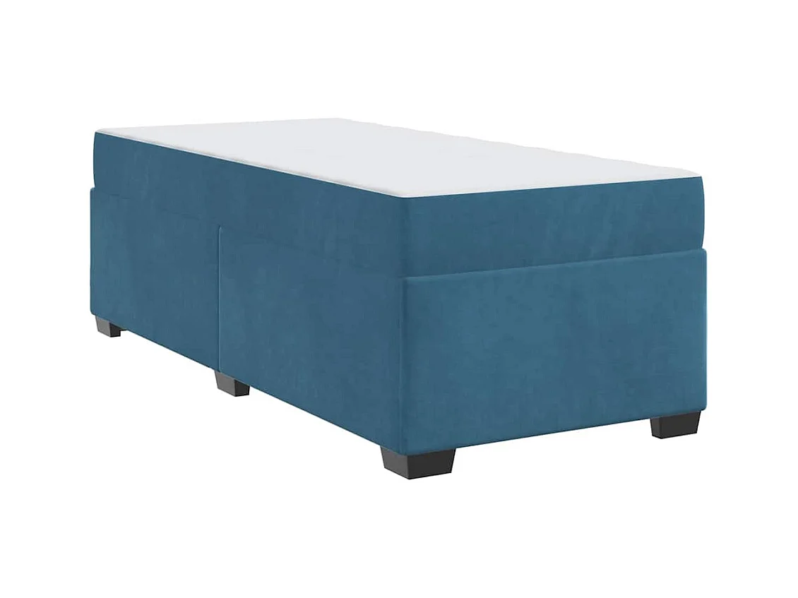 Cadre de lit avec matelas avec matelas Bleu 80 x 200 cm Velours