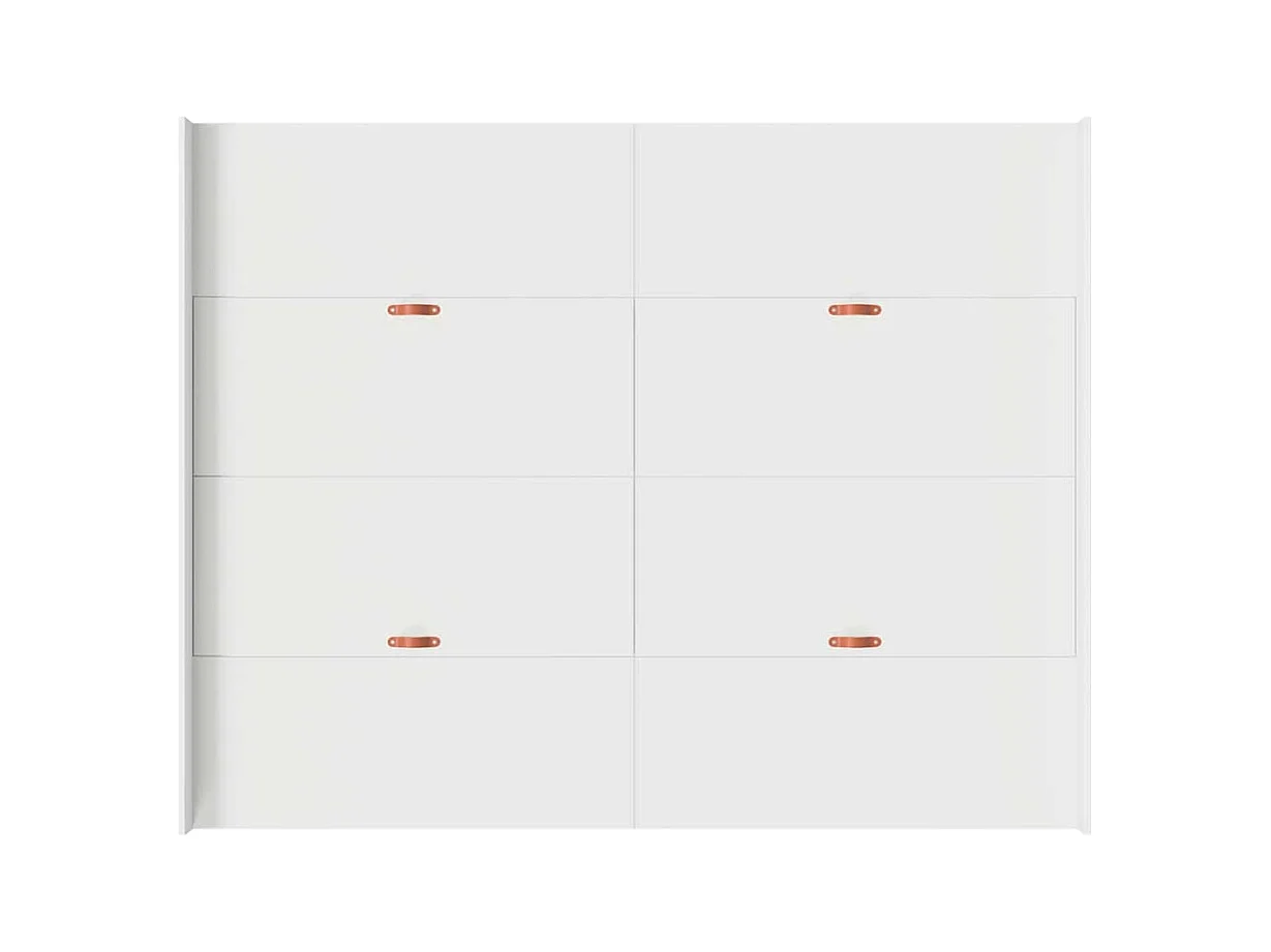 Cadre de lit avec rangement avec tête de lit Blanc 135 x 190 cm