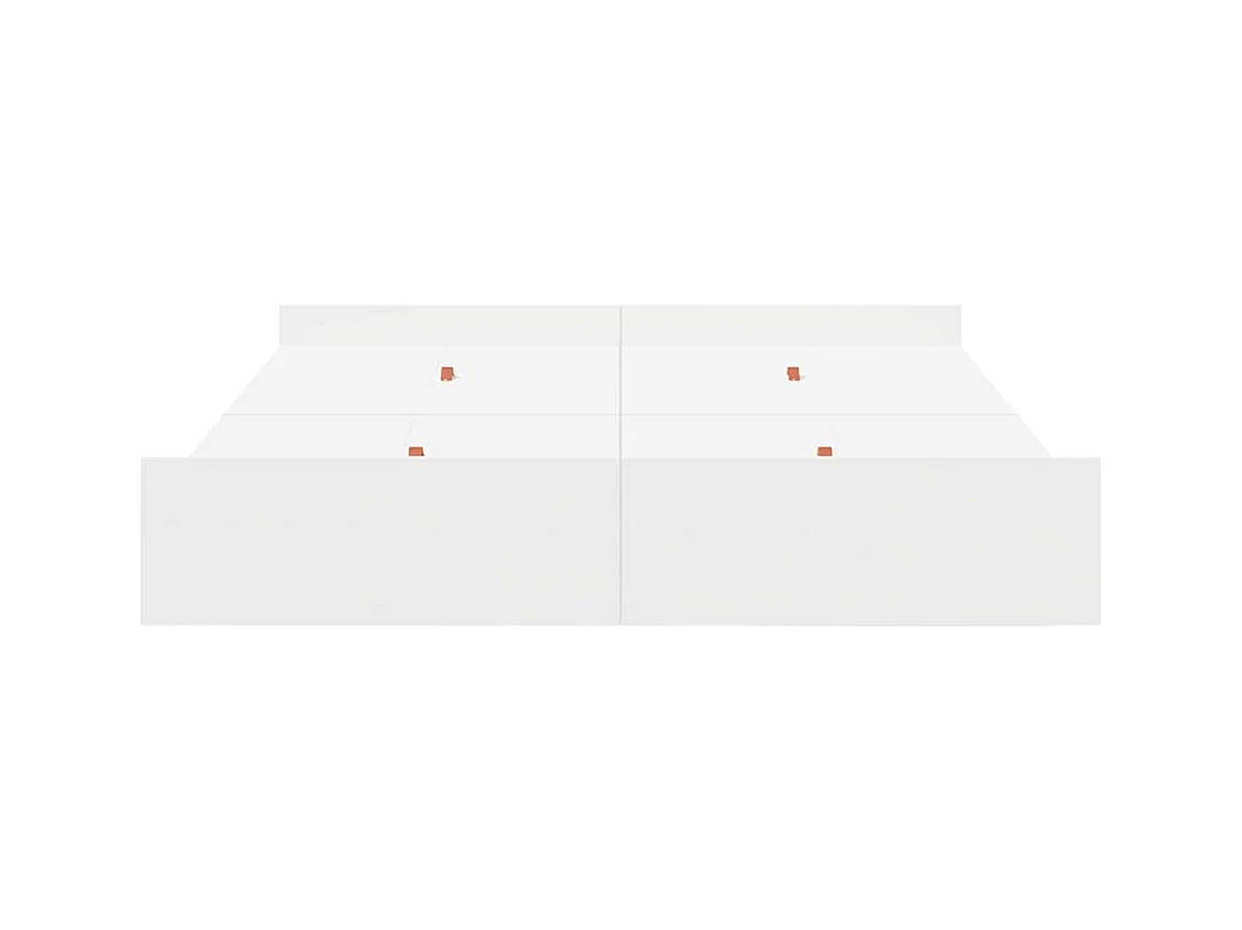 Cadre de lit avec rangement avec tête de lit Blanc 135 x 190 cm