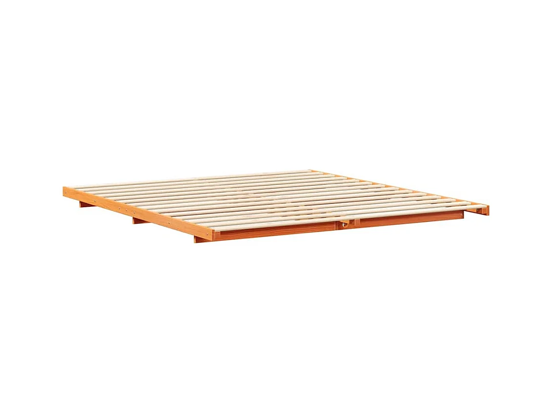 Estructura de cama Marrón cera 180 x 210 cm